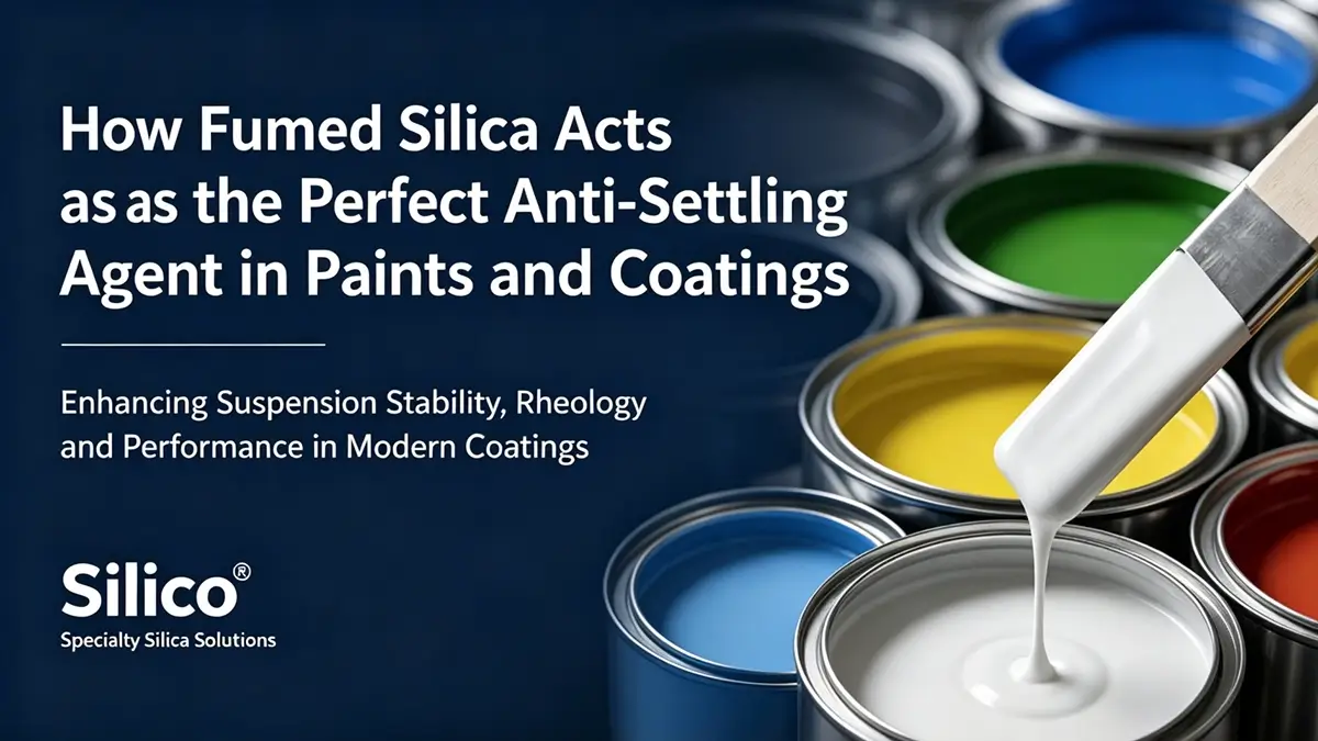 Fumed silica remains one of the most effective anti-settling agents and rheology modifiers in modern paints and coatings. Its ability to provide: Excellent suspension stability Strong thixotropic behavior Improved anti-sag performance Better viscosity control Enhanced application properties makes it an essential additive for high-performance coating formulations. From industrial coatings to UV systems and waterborne paints, fumed silica continues to play a key role in improving coating stability, storage life, and application quality. As demand grows for advanced low-VOC and high-solid coatings, high-performance silica additives such as Silico® fumed silica will continue to support the development of next-generation coating technologies.