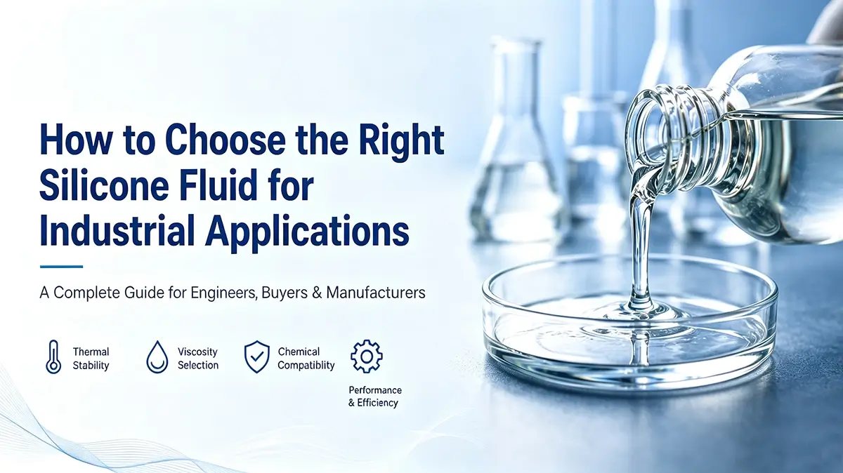 How to choose the right industrial silicone fluid based on viscosity, thermal stability, volatility, and chemical compatibility for industrial applications.