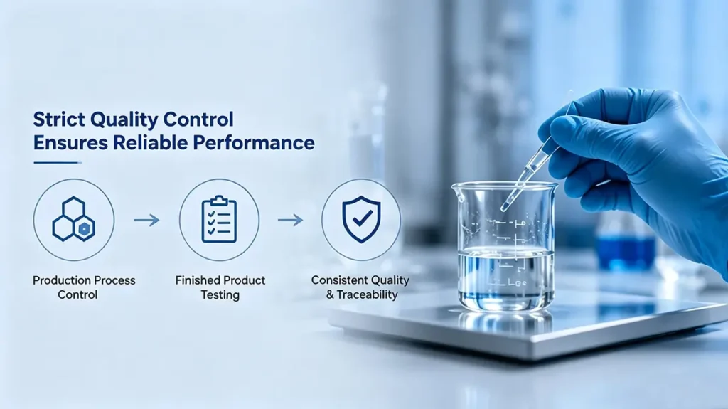 Key factors for selecting a silicone fluid supplier including manufacturing capability, certifications, customization, and technical support